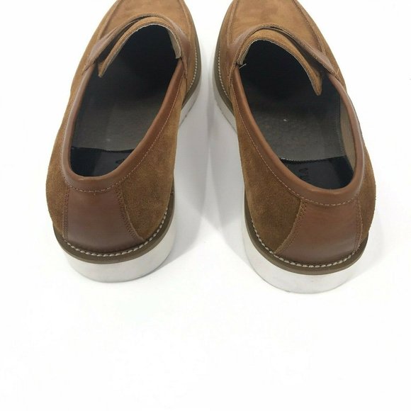 ZANZARA  Cognac Gino Suede Loafers - Size 10M - Picture 7 of 11